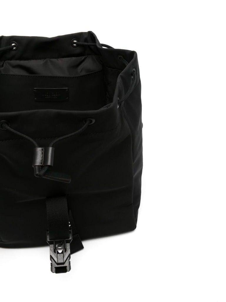 Black Trick Leather-trimmed Backpack
