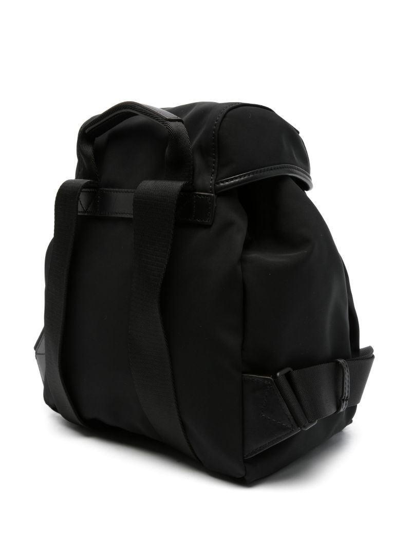 Black Trick Leather-trimmed Backpack