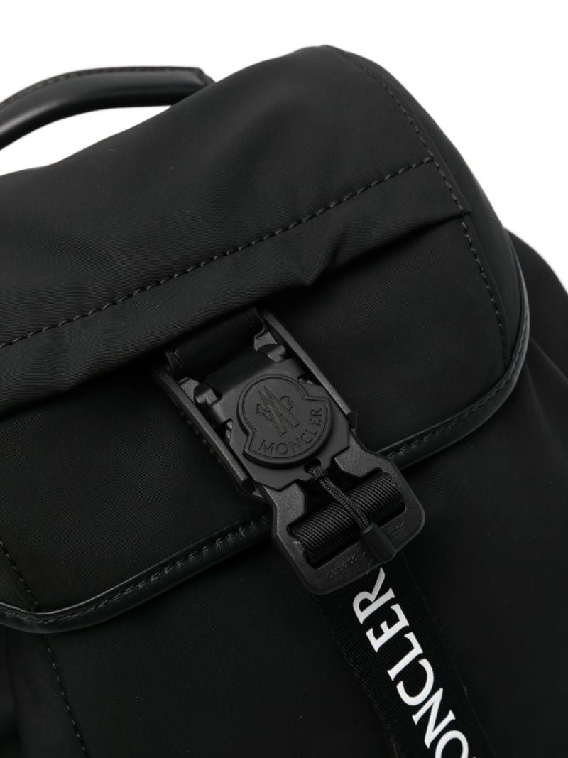 Black Trick Leather-trimmed Backpack