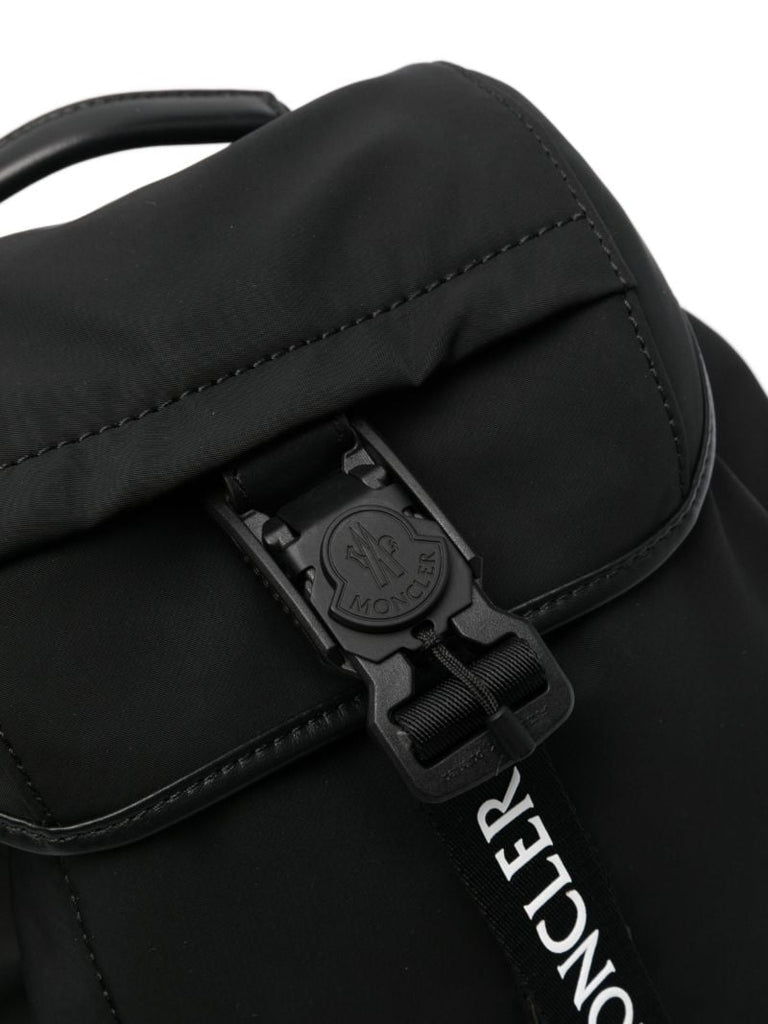 Black Trick Leather-trimmed Backpack