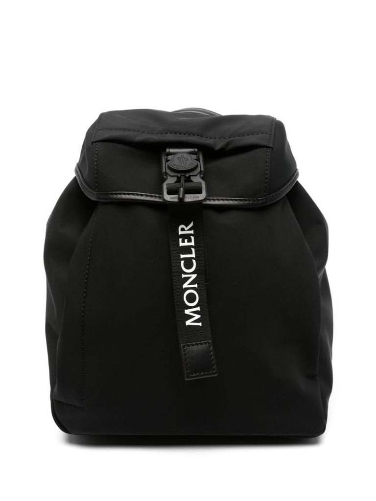 Black Trick Leather-trimmed Backpack