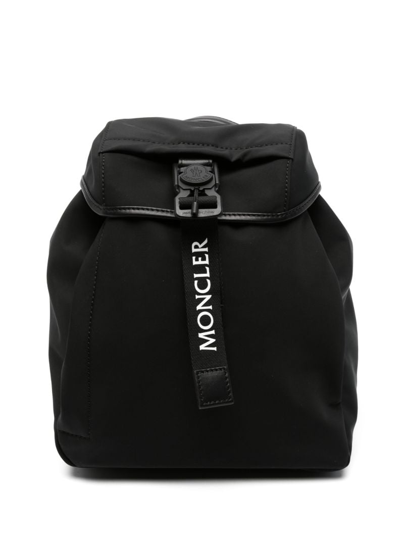 Black Trick Leather-trimmed Backpack