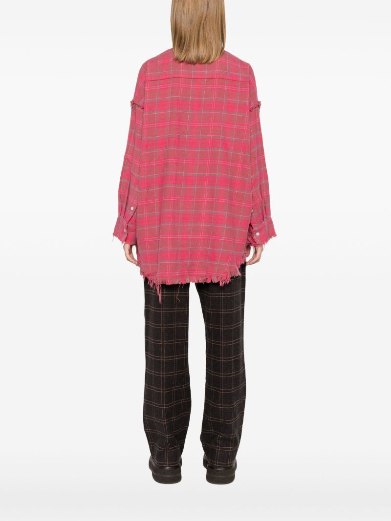 Plaid Distressed Shirt
