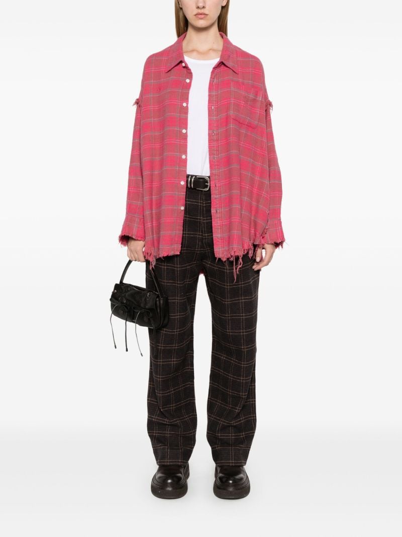 Plaid Distressed Shirt