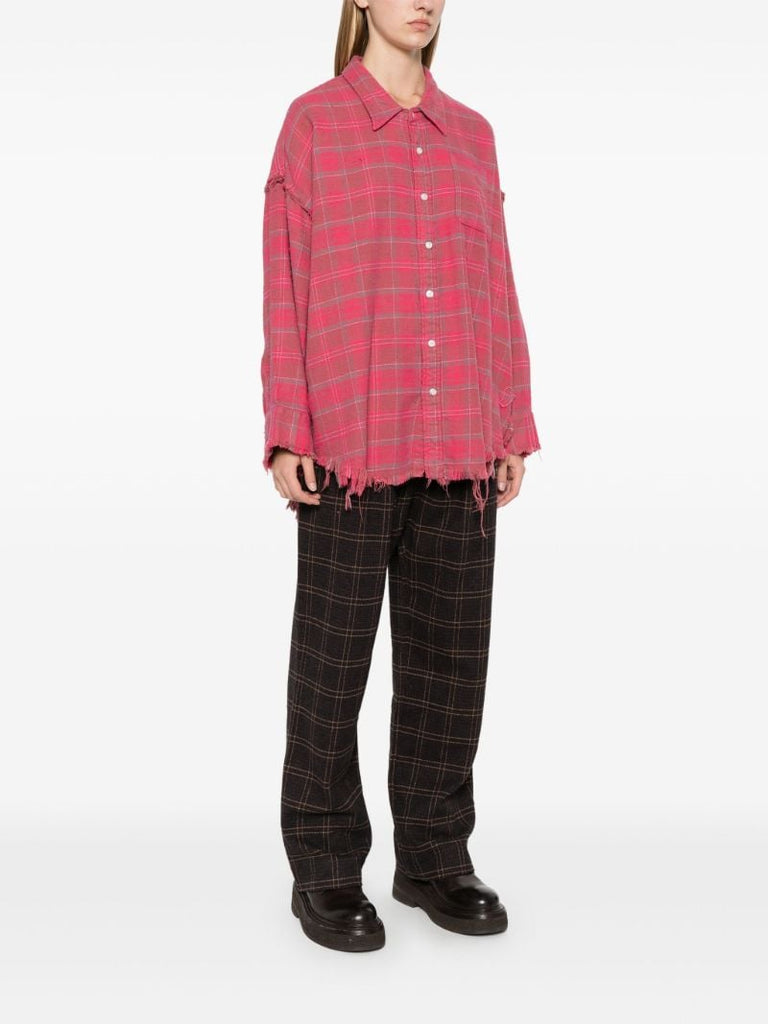 Plaid Distressed Shirt