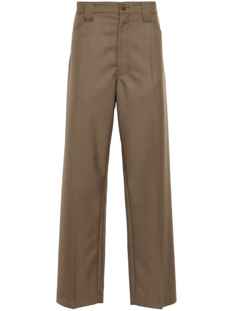 Brown Straight-leg Trousers