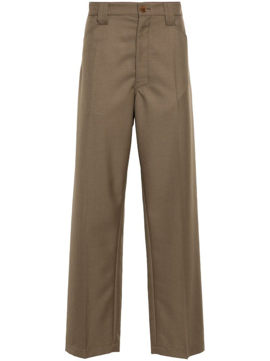 Brown Straight-leg Trousers