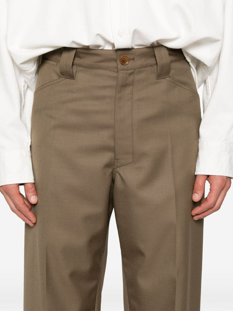 Brown Straight-leg Trousers