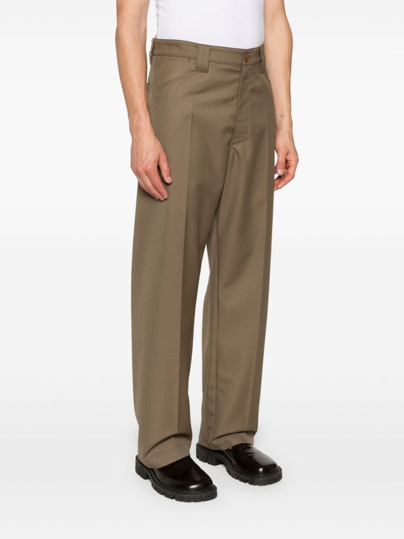Brown Straight-leg Trousers