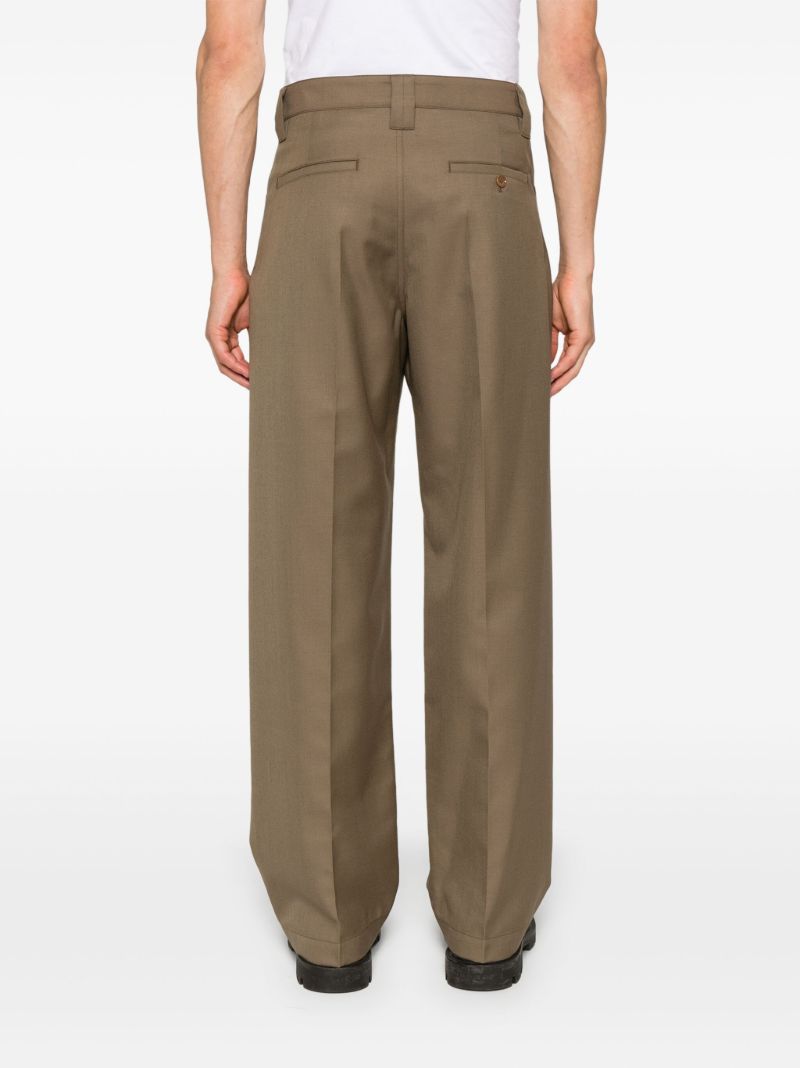 Brown Straight-leg Trousers