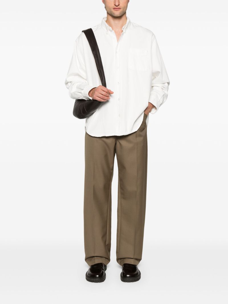 Brown Straight-leg Trousers
