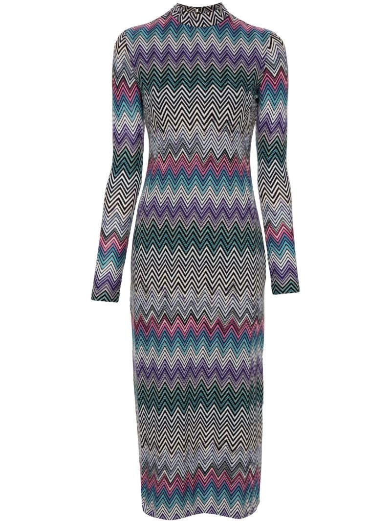 Zig-zag Wool Dress