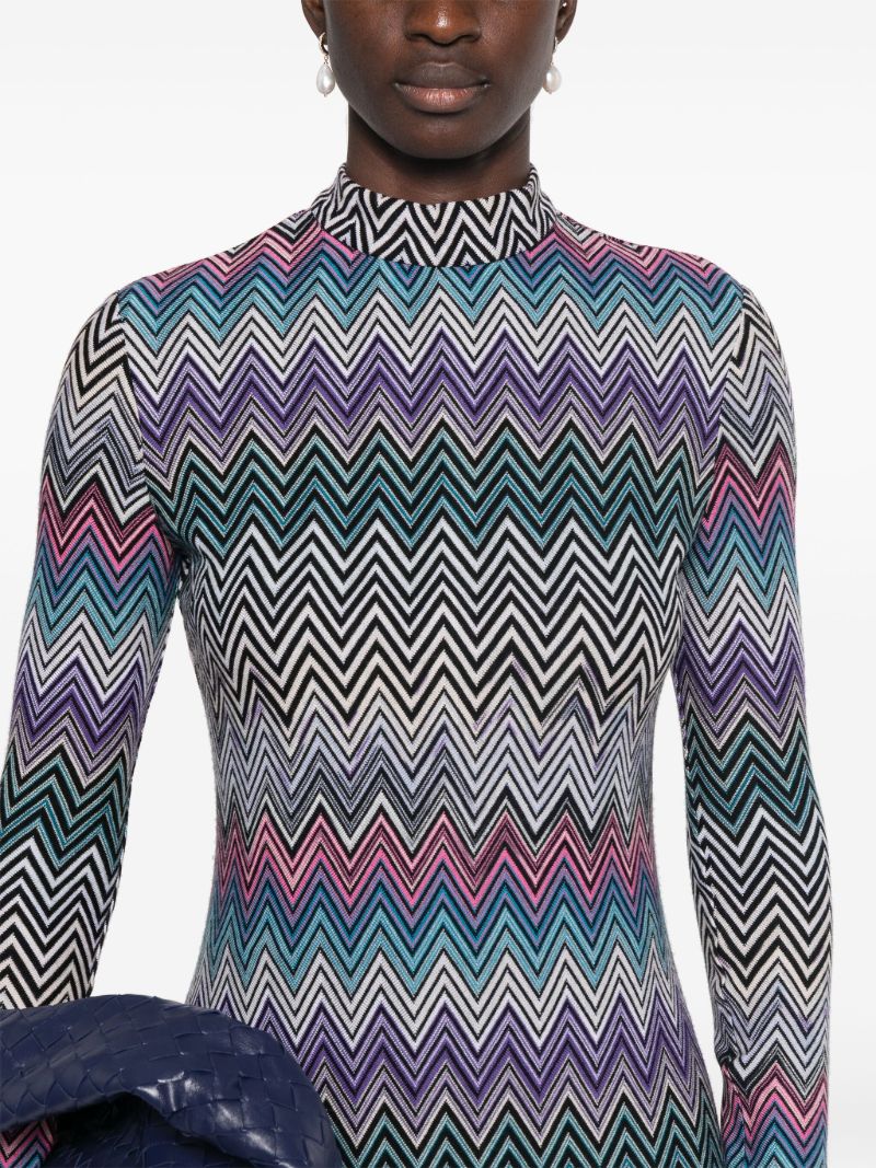 Zig-zag Wool Dress