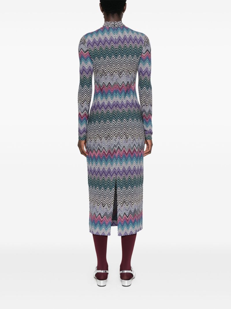 Zig-zag Wool Dress