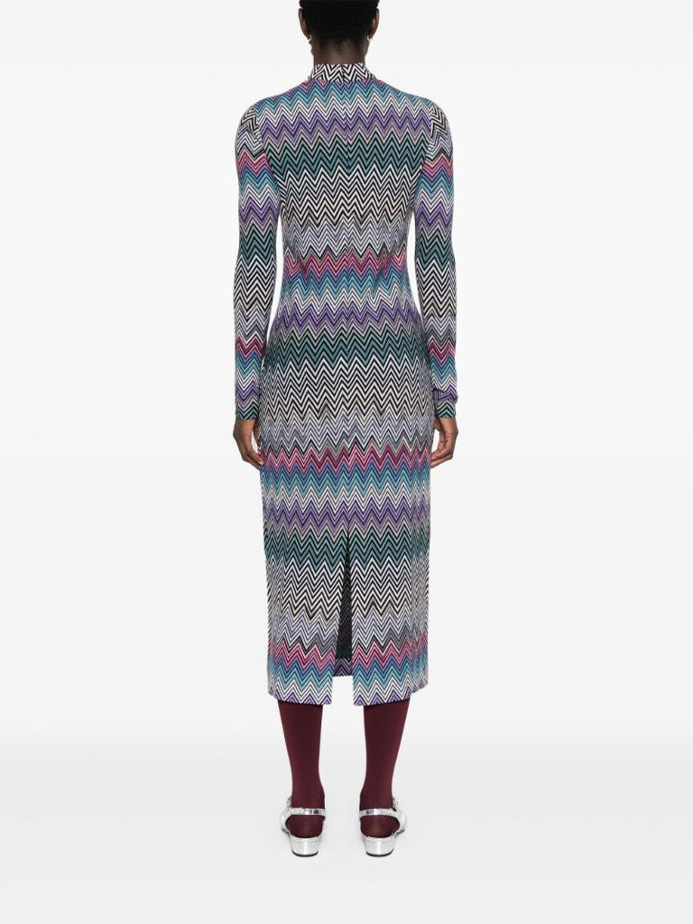 Zig-zag Wool Dress