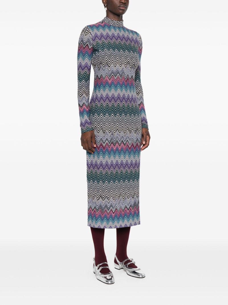 Zig-zag Wool Dress