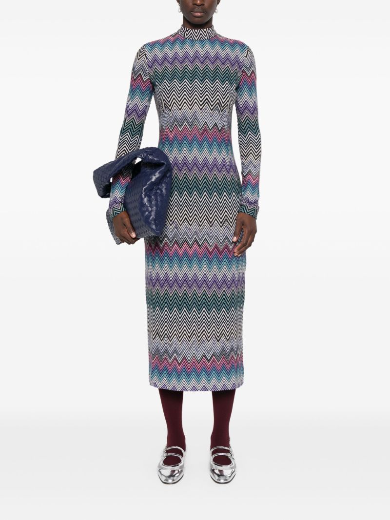 Zig-zag Wool Dress