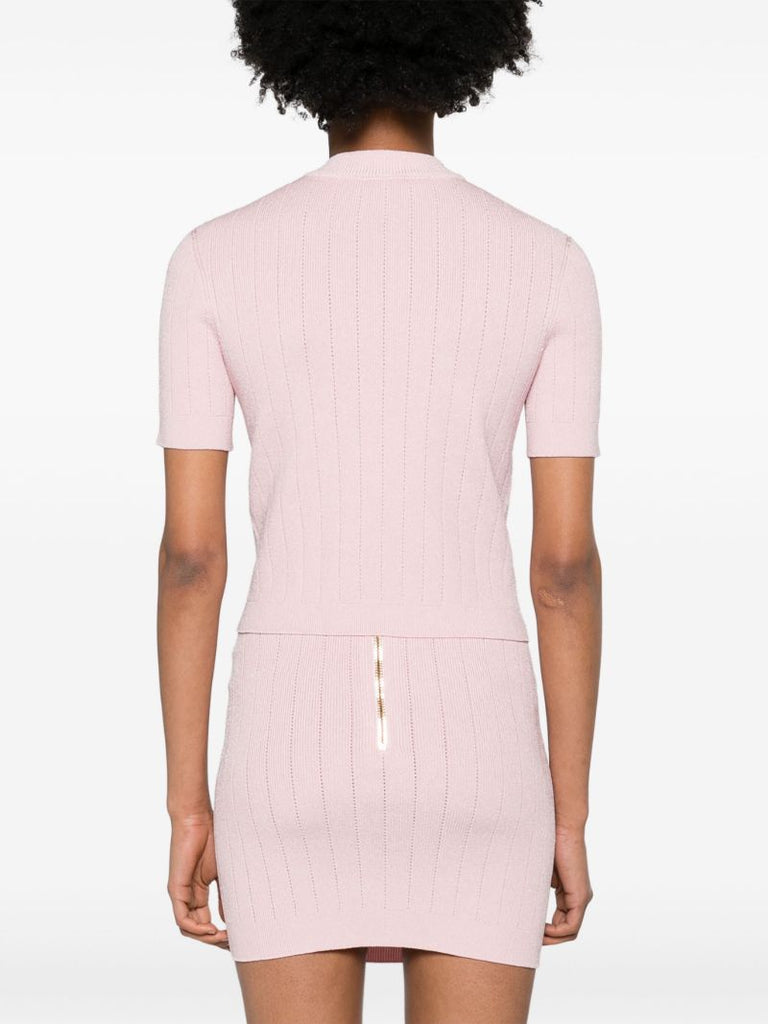 Pink B Knitted Cardigan