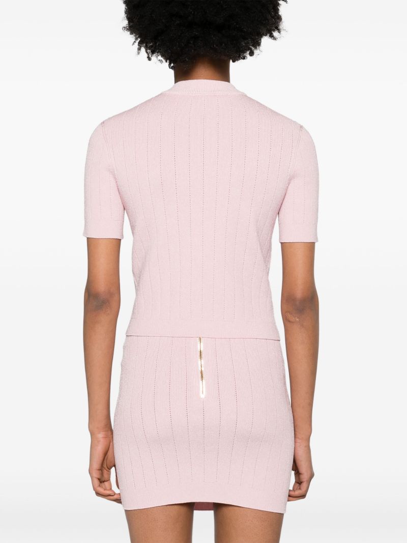 Pink B Knitted Cardigan