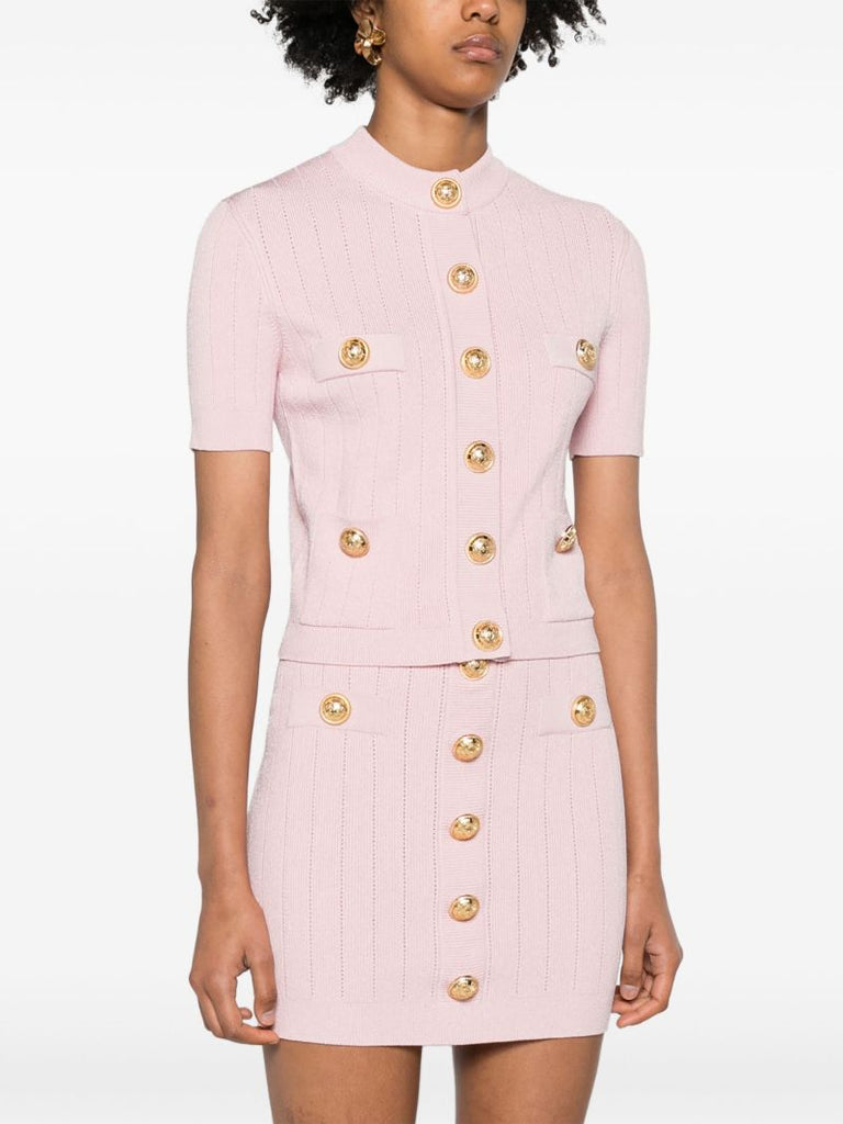 Pink B Knitted Cardigan