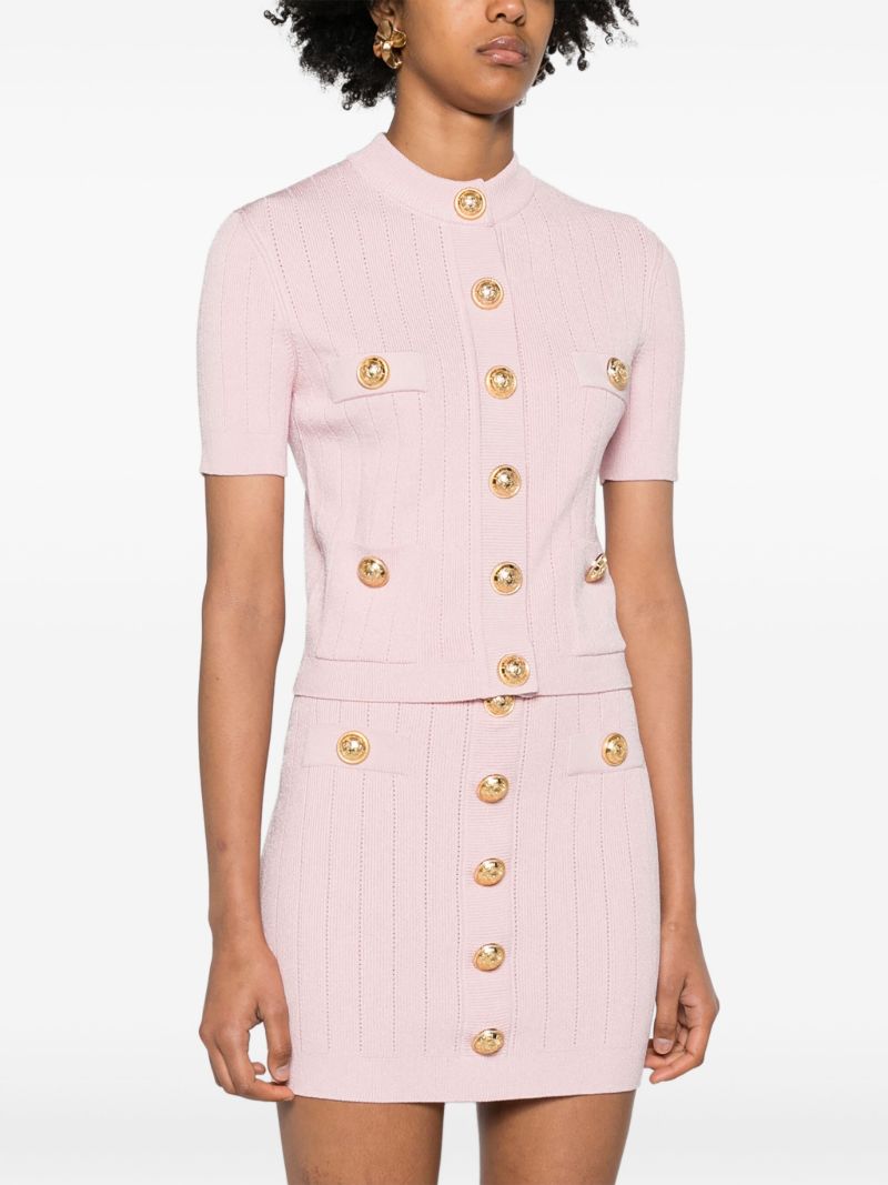 Pink B Knitted Cardigan