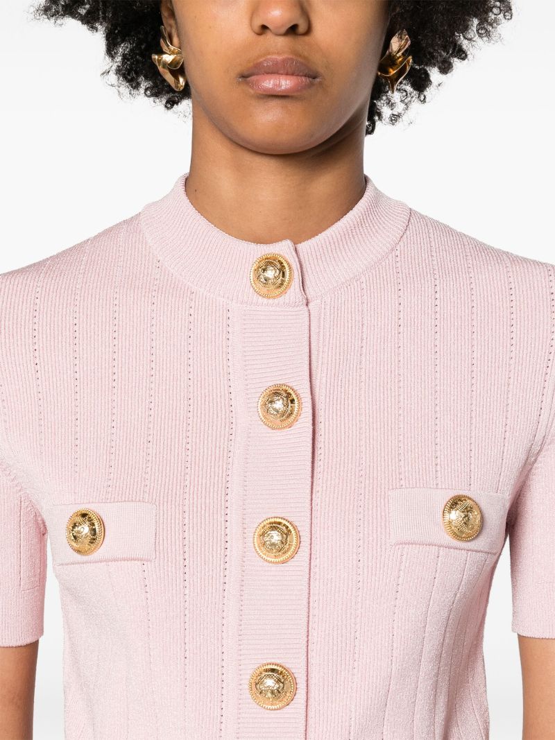 Pink B Knitted Cardigan