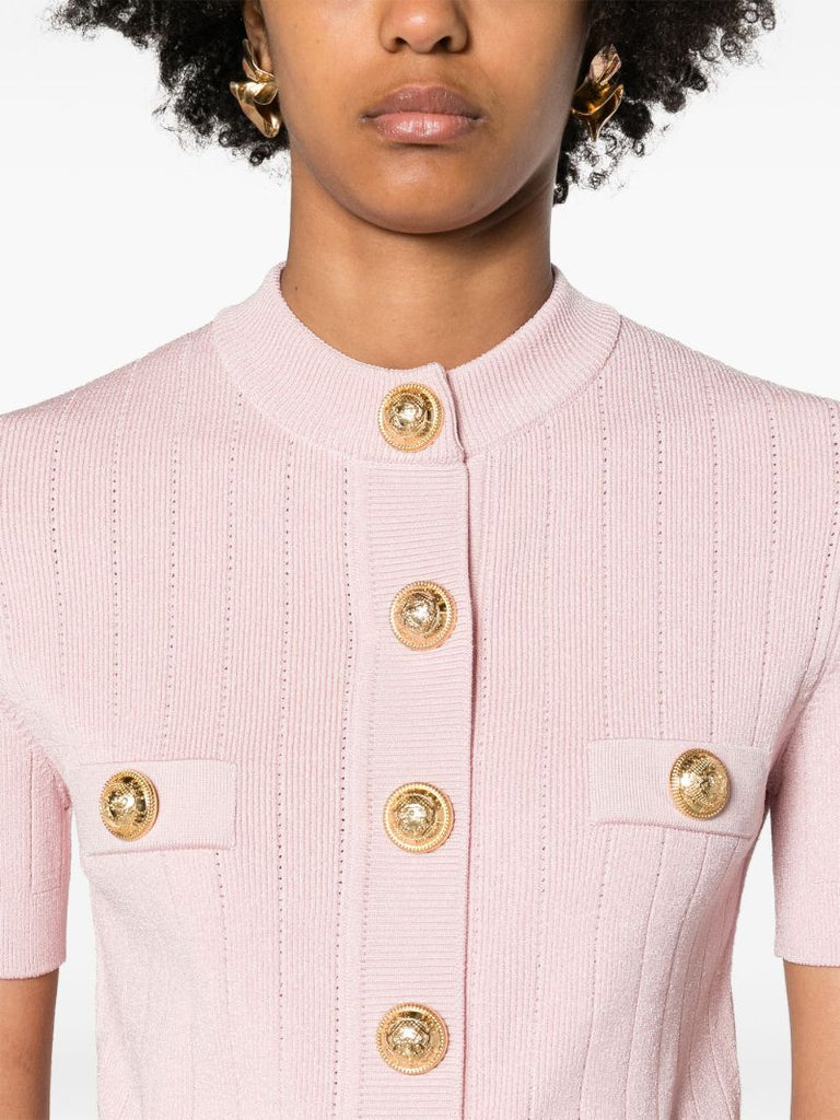 Pink B Knitted Cardigan