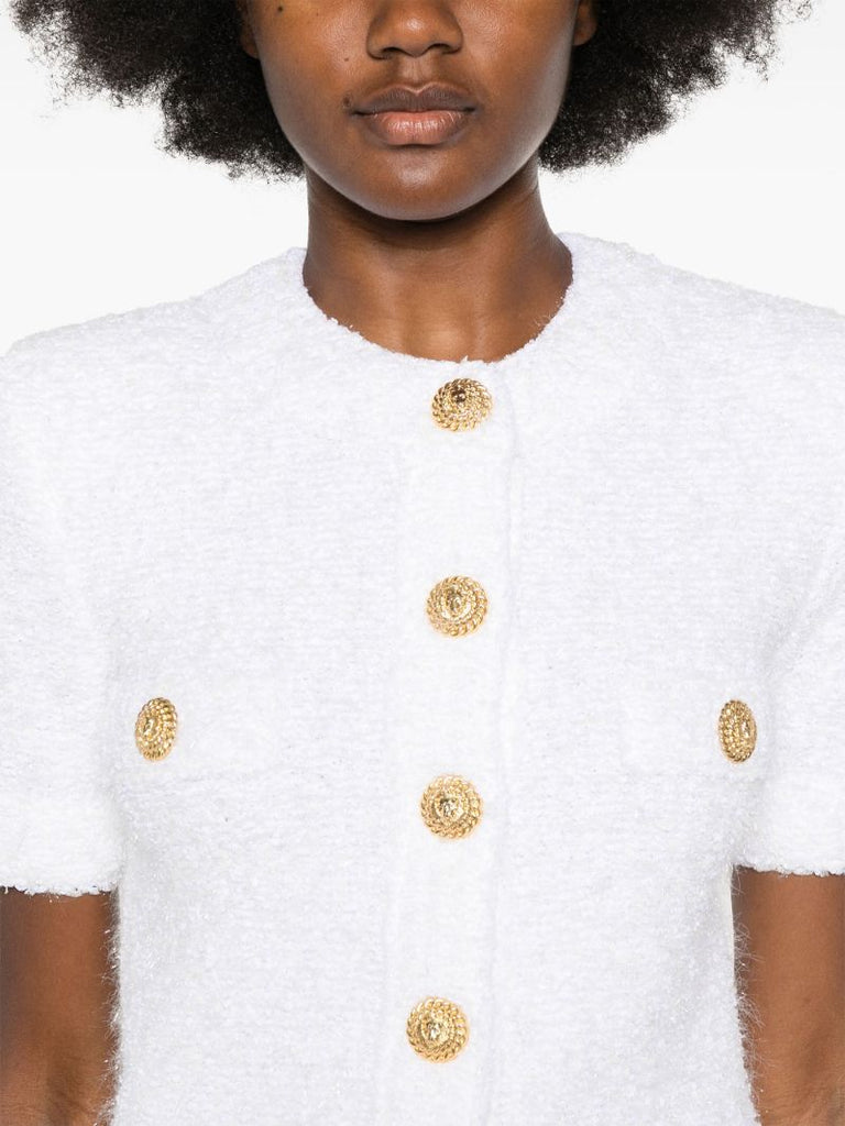 Logo-buttons Tweed Top