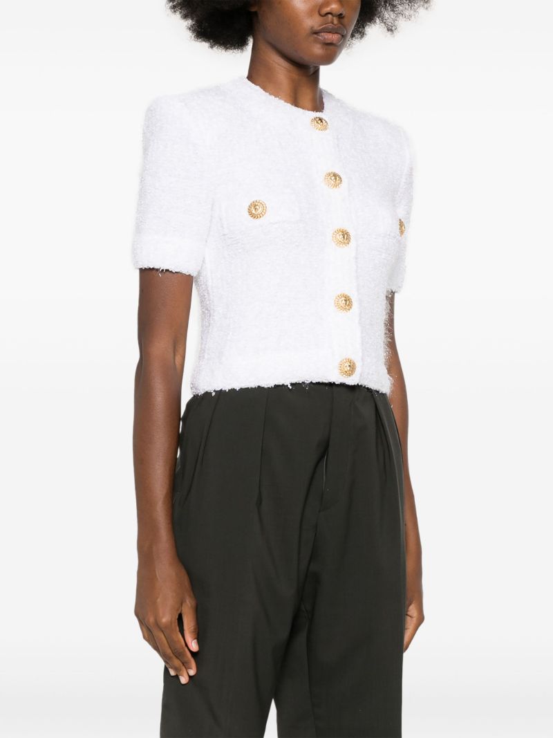 Logo-buttons Tweed Top