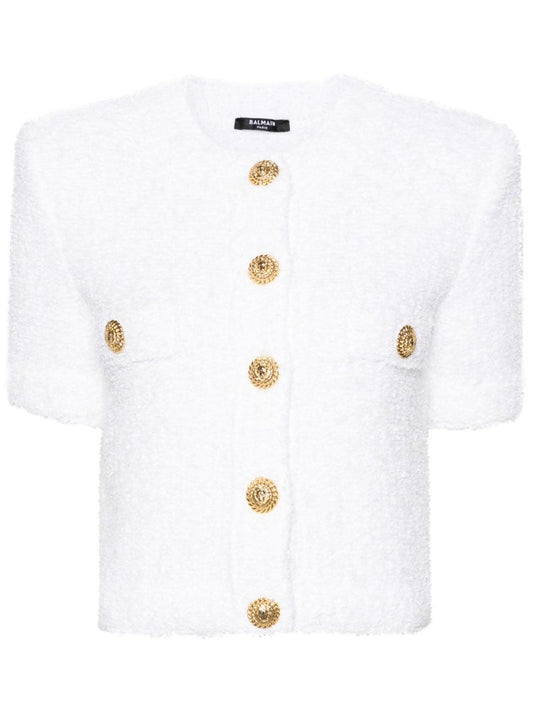 Logo-buttons Tweed Top