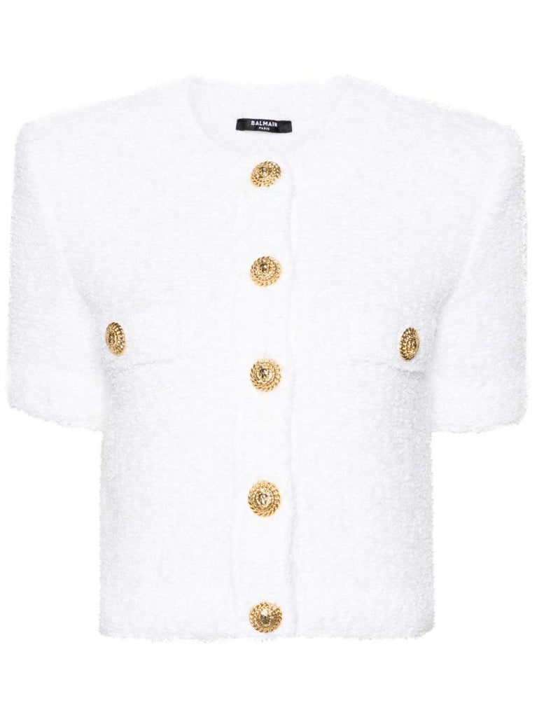 Logo-buttons Tweed Top