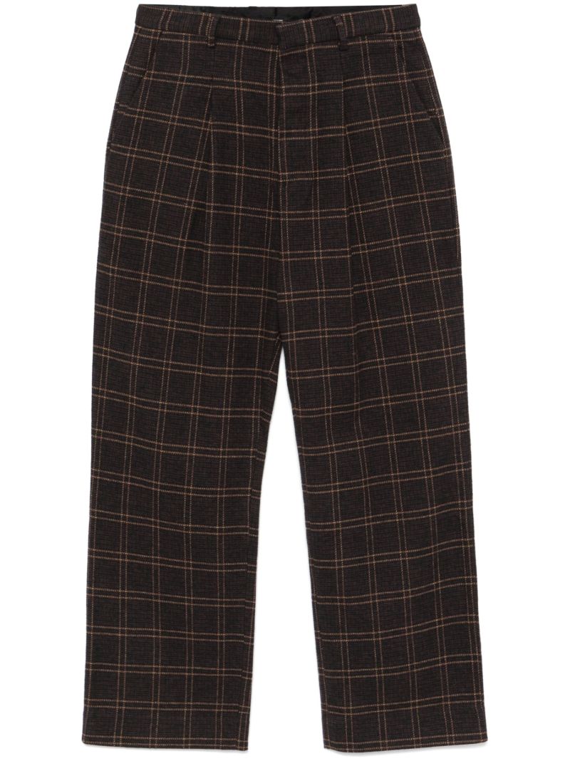 Plaid Cotton Trousers
