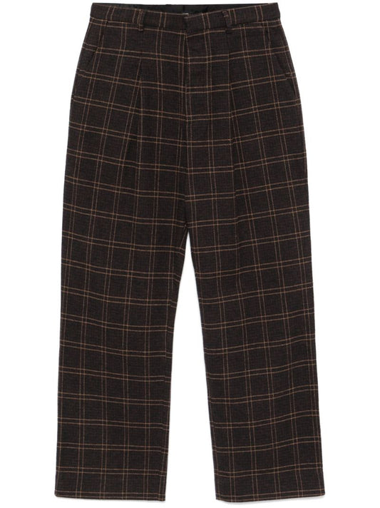 Plaid Cotton Trousers