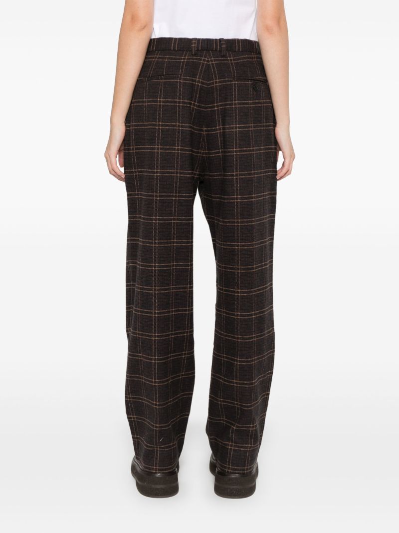 Plaid Cotton Trousers