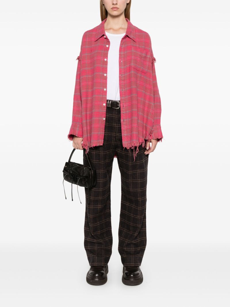 Plaid Cotton Trousers