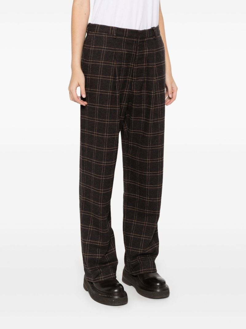 Plaid Cotton Trousers