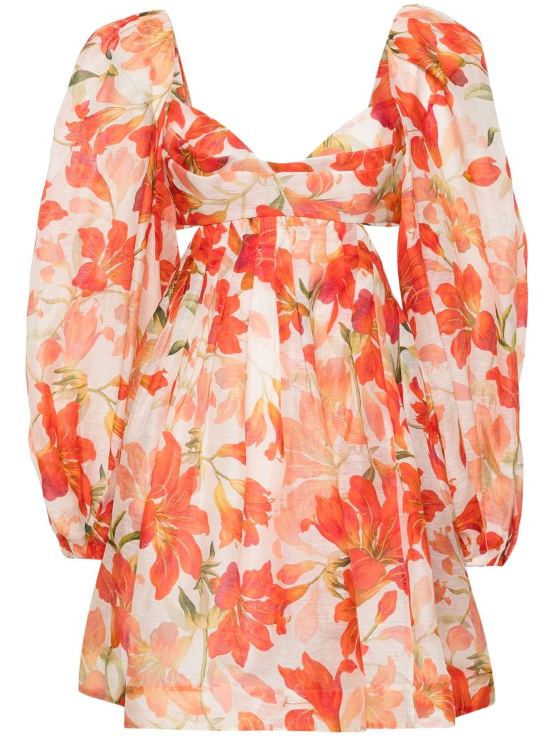 Orange Tranquillity Bralette Minidress
