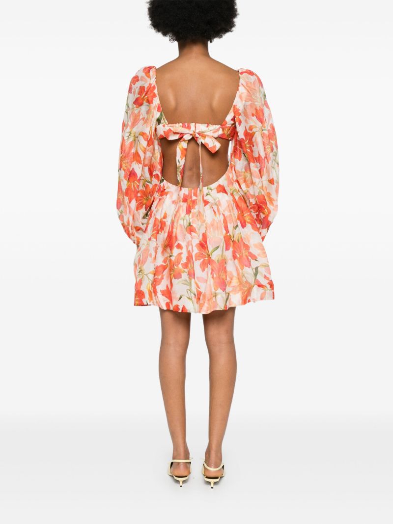 Orange Tranquillity Bralette Minidress