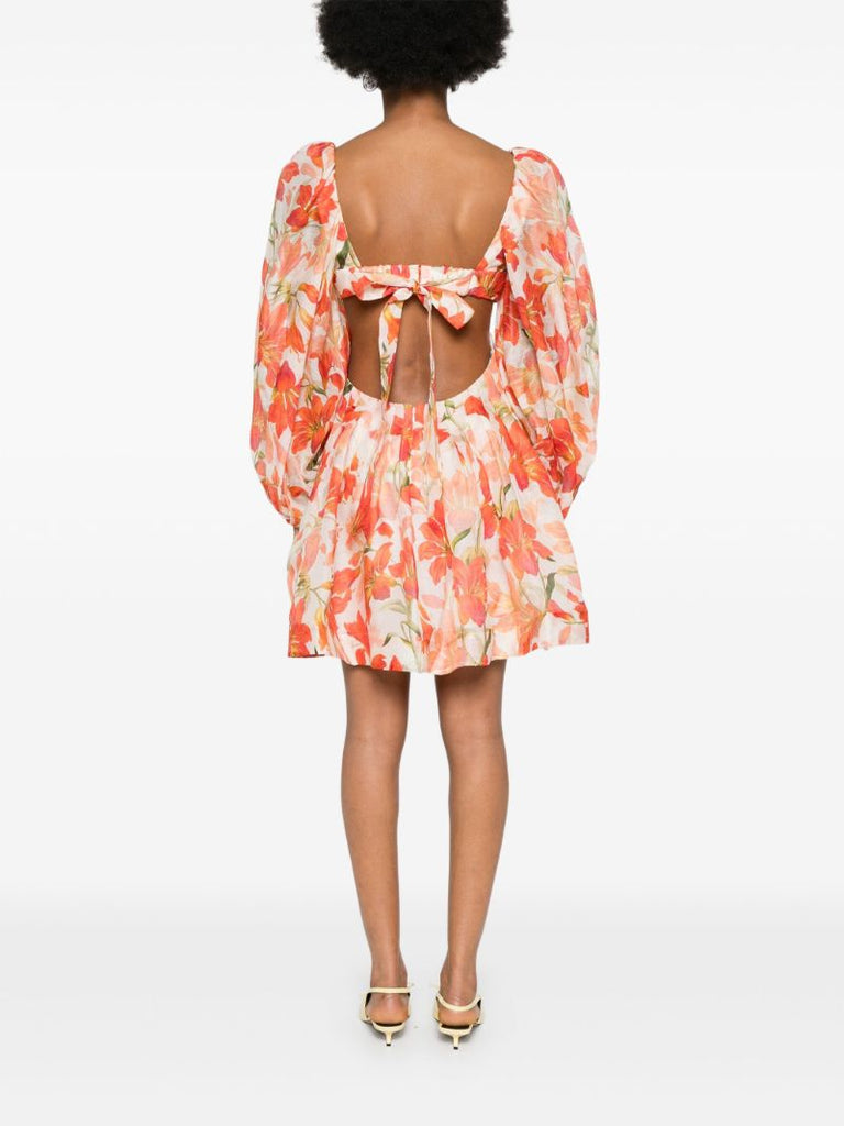 Orange Tranquillity Bralette Minidress
