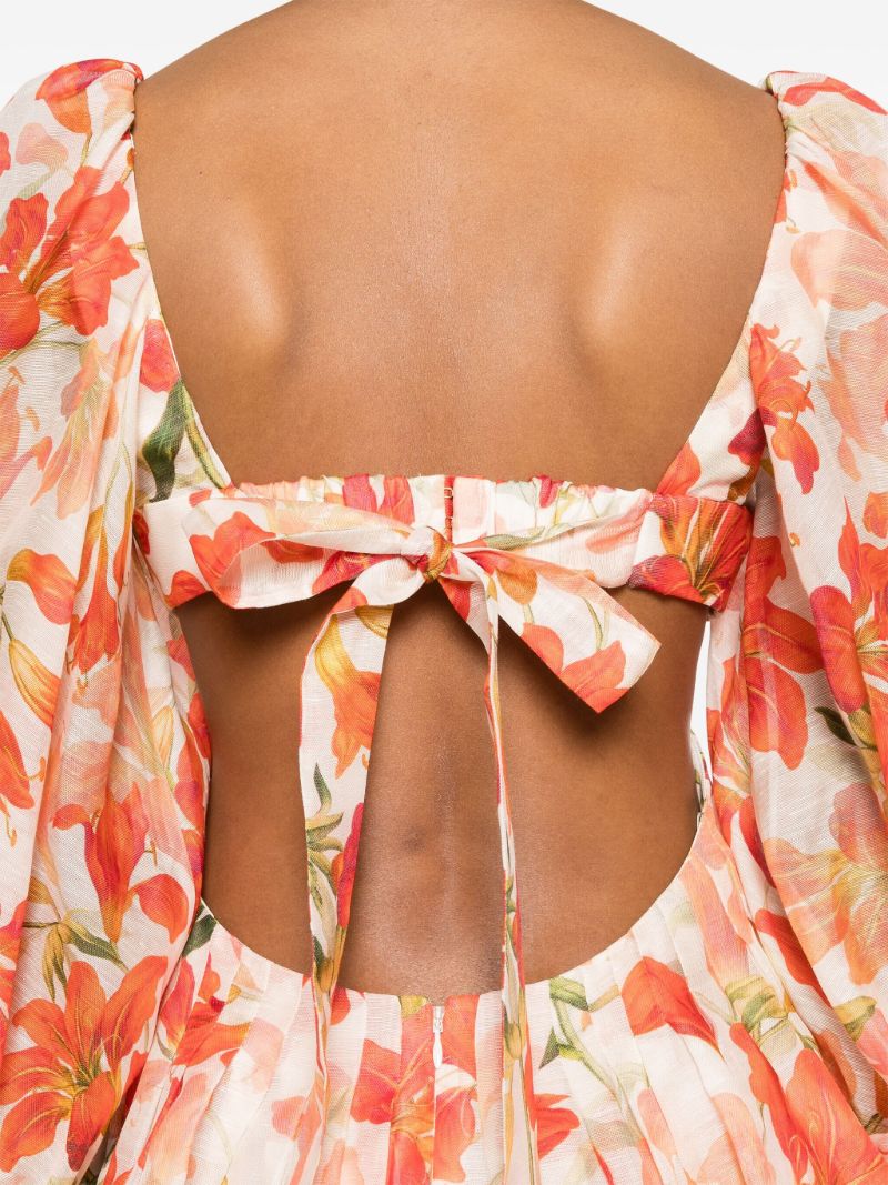 Orange Tranquillity Bralette Minidress