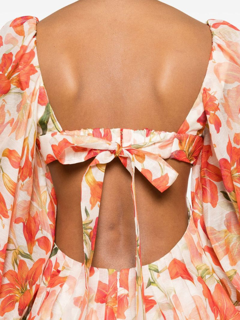 Orange Tranquillity Bralette Minidress