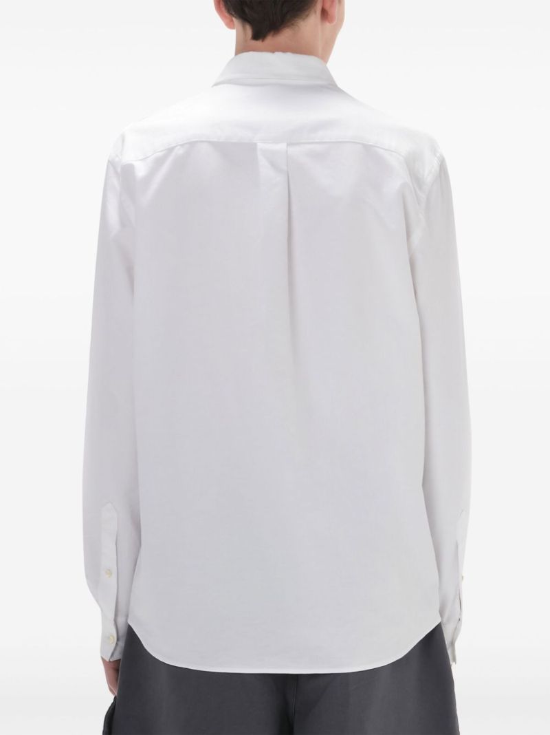 White Logo Pocket Cotton Shirt