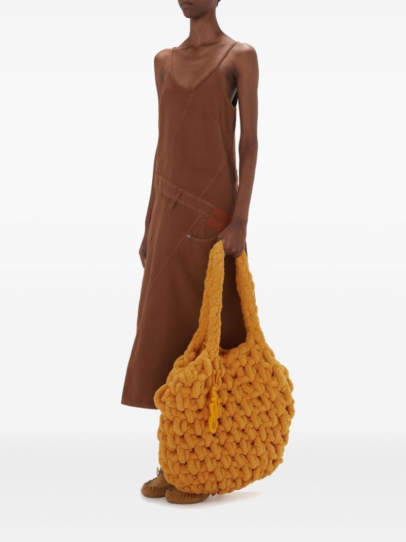 Brown Logo-appliquÃ_x0083_Â© Midi Dress