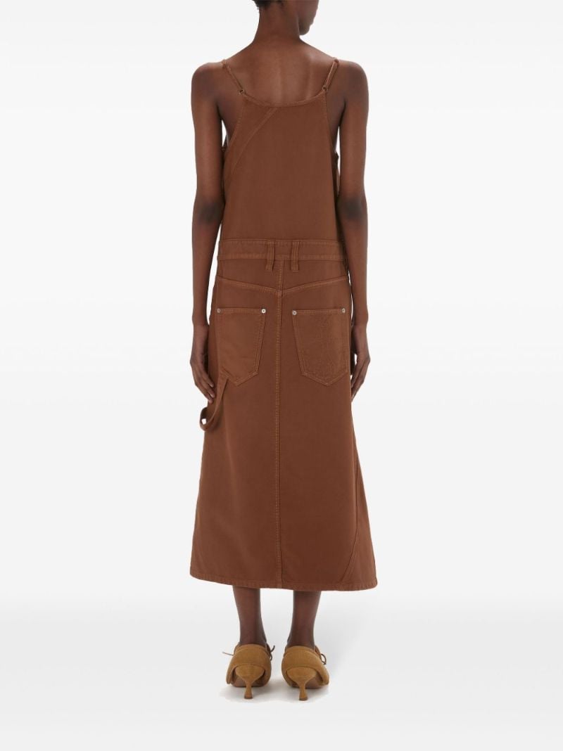 Brown Logo-appliquÃ_x0083_Â© Midi Dress