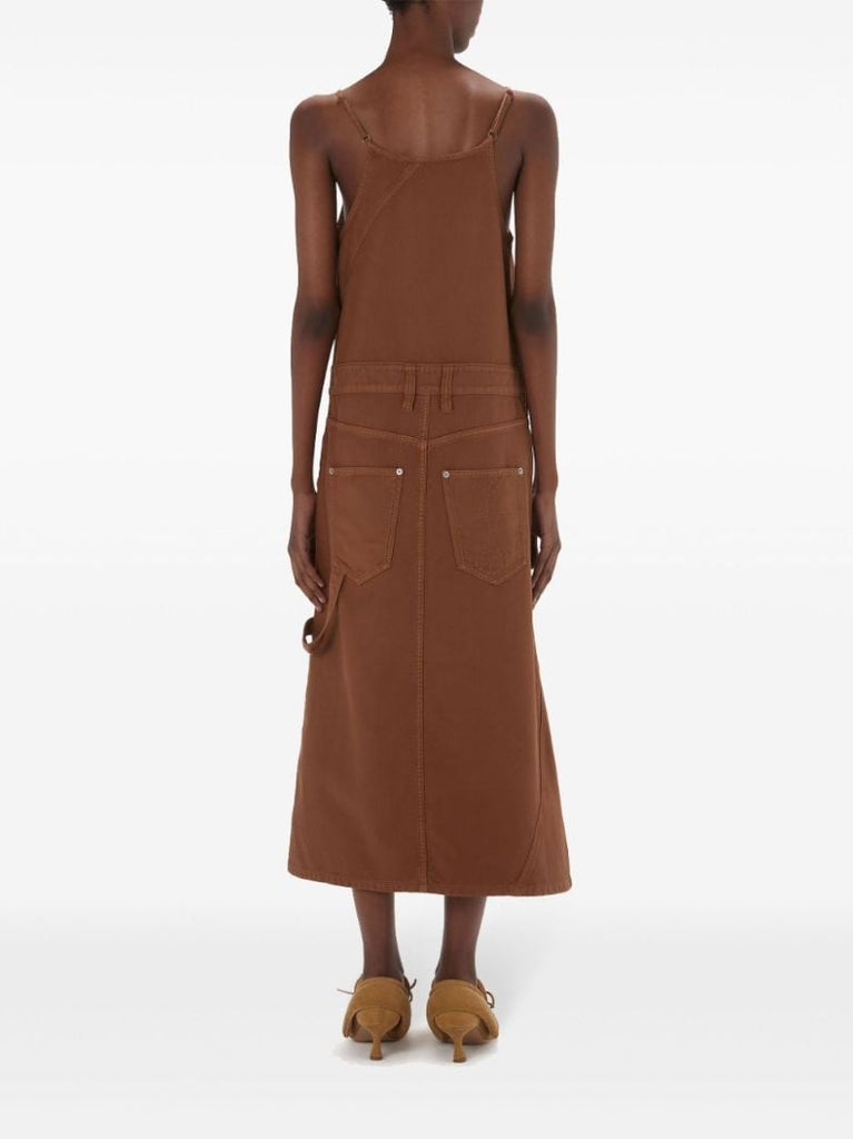 Brown Logo-appliquÃ_x0083_Â© Midi Dress