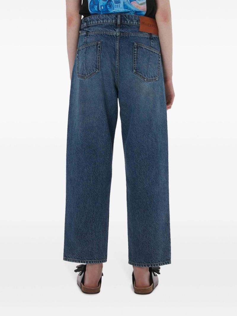 Blue Logo-appliquÃ_x0083_Â© Wide-leg Jeans