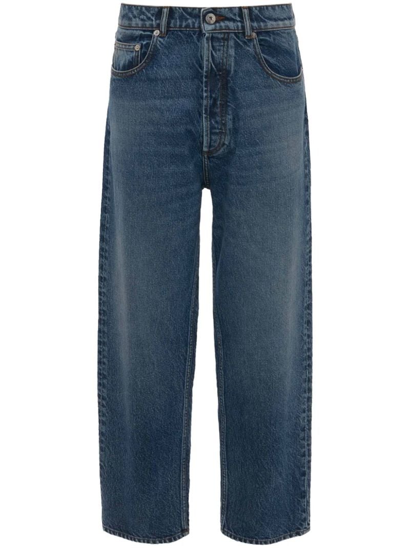 Blue Logo-appliquÃ_x0083_Â© Wide-leg Jeans