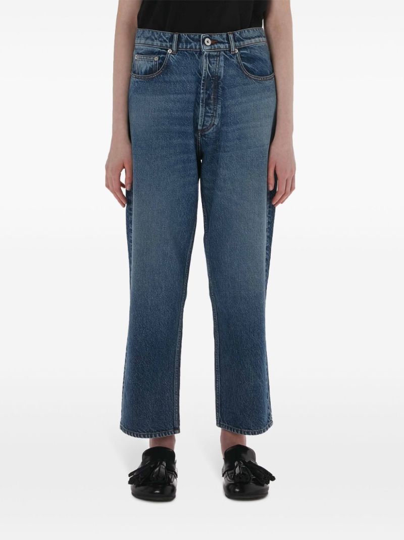 Blue Logo-appliquÃ_x0083_Â© Wide-leg Jeans