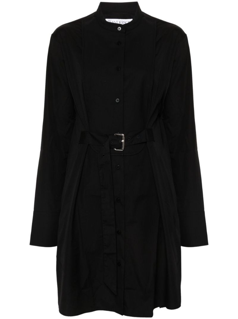 Black Belted Cotton Dress