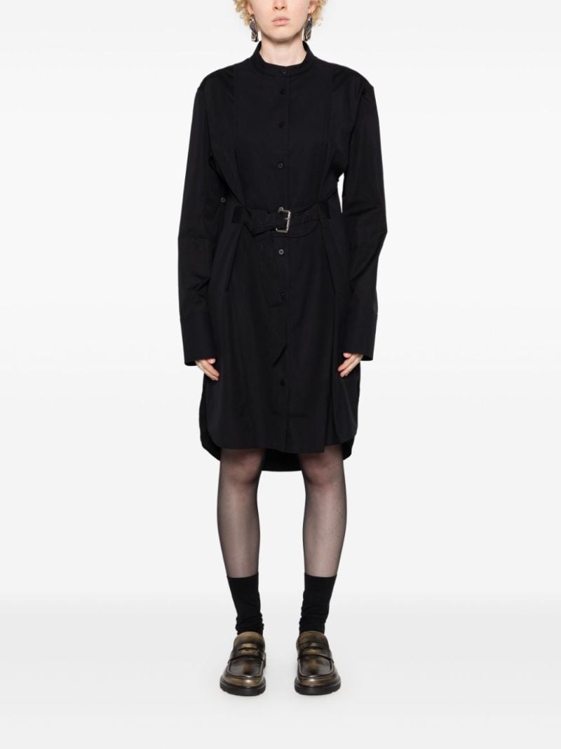 Black Belted Cotton Dress